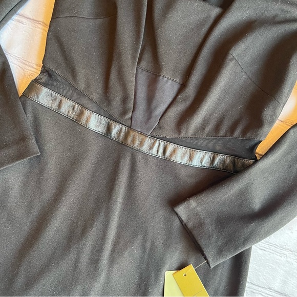 Nicole Miller Little Black Event Party Dress NWT NEW Gothic Size 2 Mesh $330+ - Picture 4 of 16